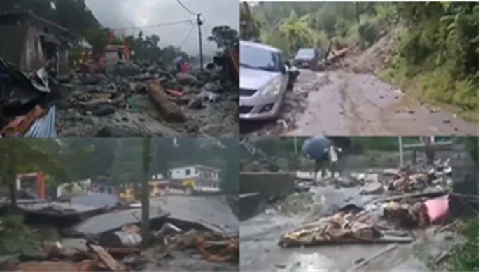 Chamoli Cloudburst: थराली में बादल फटा... तहसील और घरों में घुसा मलबा; स्कूल बंद
