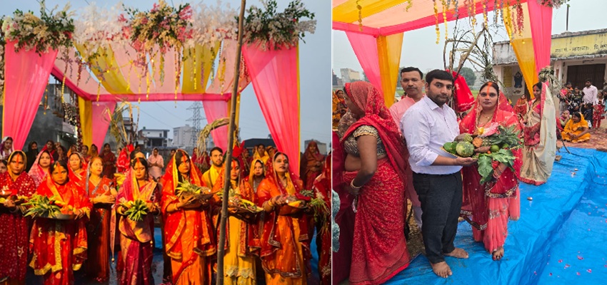 केसरी नंदन समिति ने किया छठ पूजा का आयोजन