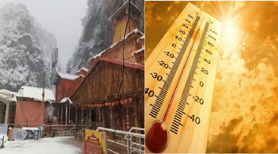 बदलता मौसम: केदारनाथ-बद्रीनाथ में बर्फबारी, MP-UP और राजस्थान में पारा 40°C के पार