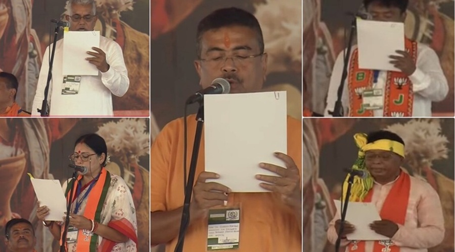 सुवेंदु अधिकारी बने पश्चिम बंगाल में भाजपा के पहले मुख्यमंत्री, चार मंत्रियों ने भी ली शपथ; 20 राज्यों के CM रहे मौजूद