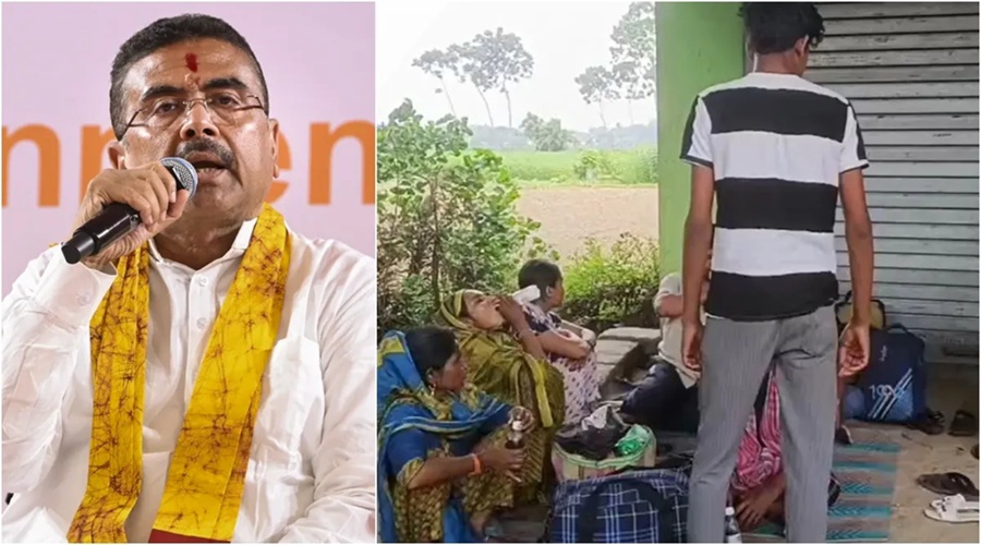 CM शुभेंदु अधिकारी ने बांग्लादेशियों को भागने को कहा, बॉर्डर पर जुटने लगी भीड़