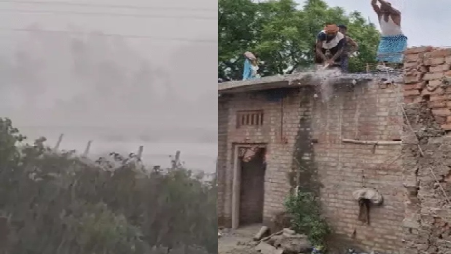 यूपी के 10 शहरों में बारिश, 36 में अलर्ट; बलिया में उफनाई घाघरा तो लोगों ने तोड़े घर