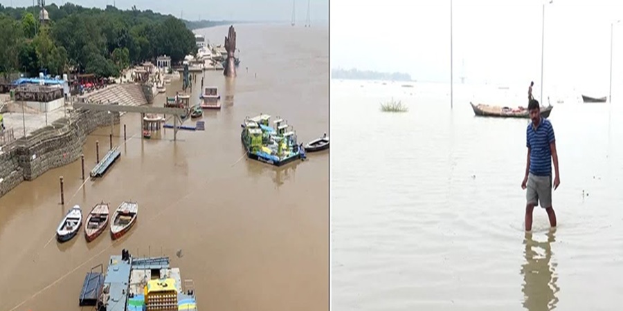 यूपी में बारिश से नदियां उफनाईं, संगम में अनाउंसमेंट- नदी में मत जाइए; 75 जिलों में अलर्ट