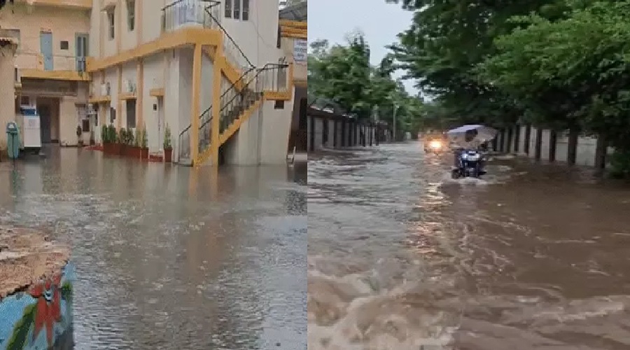 यूपी के 10 शहरों में बारिश, 75 में अलर्ट; सहारनपुर में डीएम ऑफिस में भरा पानी