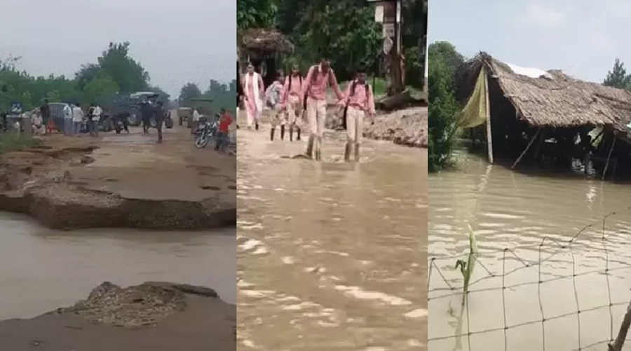 UP में जोरदार बारिश: मथुरा में बाइक-स्कूटी डूबी, लखनऊ-उन्नाव में सड़कें बनीं तालाब; जानें हालात