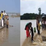 कानपुर में गंगा उफनाई, नाव से स्कूल जा रहे बच्चे, UP के 80 गांव बाढ़ की चपेट में