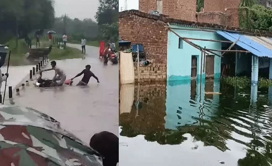 UP News: उफनाते नाले में बही बाइक, 65 शहरों में बारिश का अलर्ट