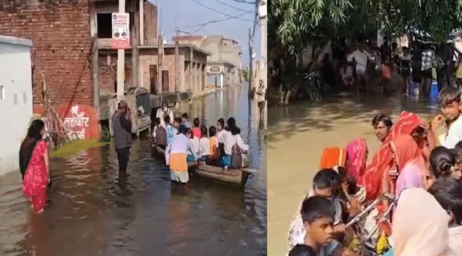 लखनऊ में गोमती उफनाई, 1000 से ज्यादा घरों में घुसा पानी; उन्नाव-सीतापुर समेत 11 जिलों में बाढ़