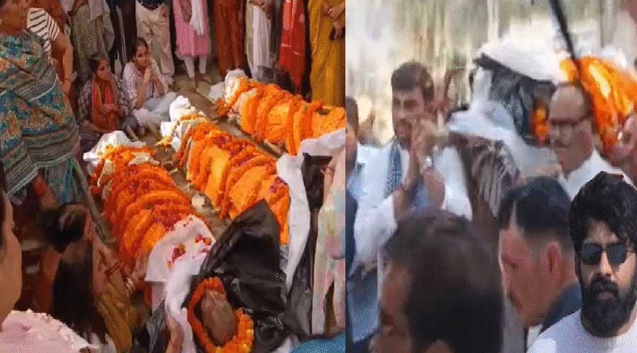 लखनऊ में ट्रिपल मर्डर: पति-बेटे का शव देख महिला बोली- हत्यारों का परिवार खत्म कर दो, डिप्टी सीएम ने शवों को दिया कंधा